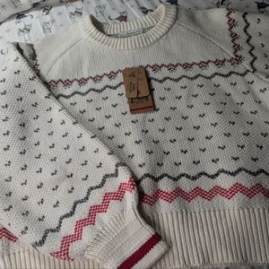 Cream Patterned Sweater